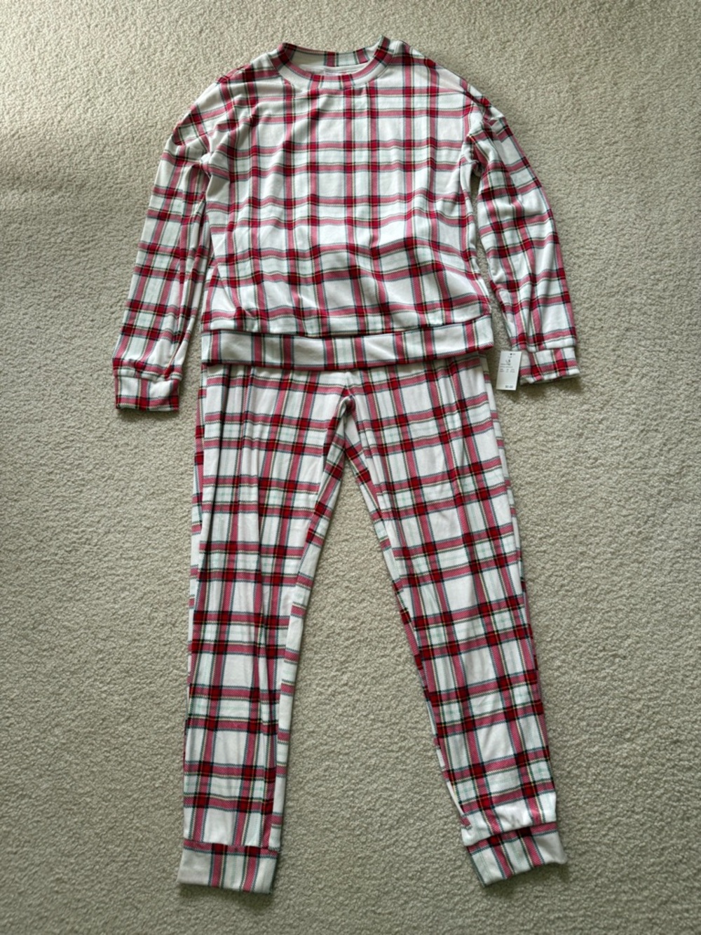 NWT Auden plaid cozy super soft fleece pajama set